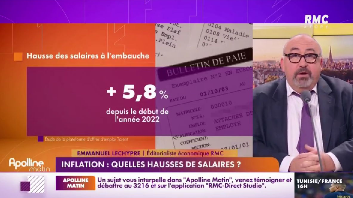 LES SALAIRES À L'EMBAUCHE EN CONSTANTE AUGMENTATION DEPUIS LE DÉBUT DE L'ANNÉE